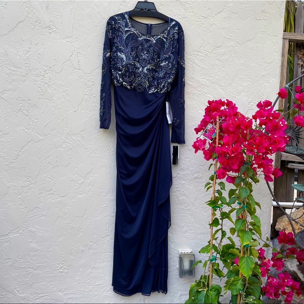 Xscape beaded formal gown NWT